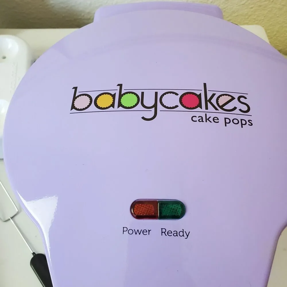 Babycakes‎ Cake Pop Maker #CP-94LV, Stand, Filling Injector, Fork, Pop Sticks